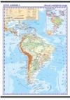 Jižní Amerika - obecně zeměpisná nástěnná mapa (fyzická), 960x1360mm