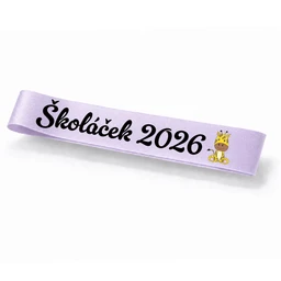 Šerpa světle fialková pro ŠKOLÁKY s žirafkou
