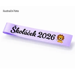 Šerpa světle fialková pro ŠKOLÁKY s lvíčkem