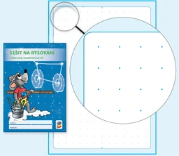 Sešit na rýsování - tečkovaný, centimetrová síť, A5