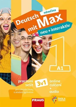 Deutsch mit Max neu + interaktiv 1 - barevný hybridní pracovní sešit 3v1  (15 + 1 zdarma)
