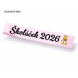 Šerpa světle růžová pro ŠKOLÁKY s žirafkou