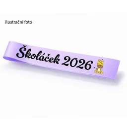 Šerpa světle fialková pro ŠKOLÁKY s žirafkou