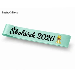 Šerpa světle zelená pro ŠKOLÁKY s žirafkou