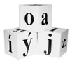 Demonstrační kostka s písmenky (3 ks)
