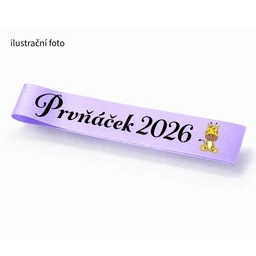 Šerpa světle fialková pro PRVŇÁKY s žirafkou