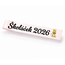 Šerpa nejsvětlejší růžová pro ŠKOLÁČKY s žirafkou