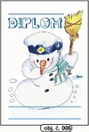 Diplom A5 - Sněhulák  (obj.č. 005)