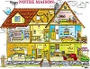 Nástěnný obraz "NOTRE MAISON" (FRA) 110x80cm včetně lišt