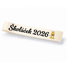 Šerpa světle žlutá pro ŠKOLÁKY s žirafkou