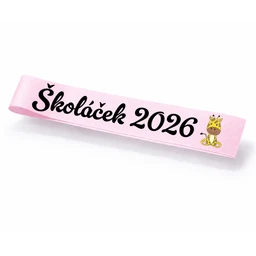 Šerpa světle růžová pro ŠKOLÁKY s žirafkou