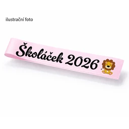 Šerpa světle růžová pro ŠKOLÁKY s lvíčkem