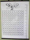Tabule sčítání a odčítání 1-120 ve čtvercové síti - nástěnný obraz včetně lišt (70x100cm) / DOPRODEJ
