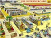 Nástěnný obraz "NEL SUPERMERCATO" (ITA) 110x80 cm včetně lišt