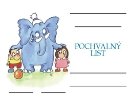 Pochvalný list Děti a slon /formát A5/