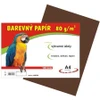 Barevné papíry A4/80g/100 listů hnědý