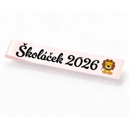 Šerpa nejsvětlejší růžová pro ŠKOLÁČKY s lvíčkem