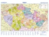 Česko - příruční mapa - oboustranná zeměpisná mapa České republiky - administrativní a relief