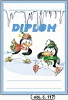 Diplom A5 - Tučňák   (obj.č. 117)