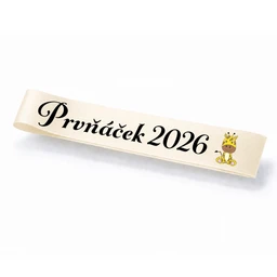 Šerpa světle žlutá pro PRVŇÁKY s žirafkou