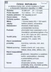 Česká republika (základní údaje) (č.51) - karta A6 PVC