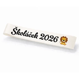 Šerpa světle krémová pro ŠKOLÁKY s lvíčkem