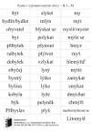 Karta s vyjmenovanými slovy - B, L, M, P, S, V, Z