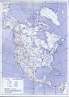 Severní a Jižní Amerika - obrysová mapa slepá  DOPRODEJ