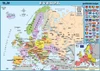 Evropa - politická mapa XL - nástěnný obraz /100x70cm/  včetně lišt