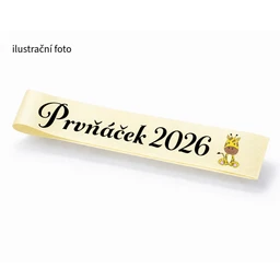 Šerpa světle žlutá pro PRVŇÁKY s žirafkou
