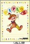 Diplom A5 - Šašek s balonky  (obj.č. 100)
