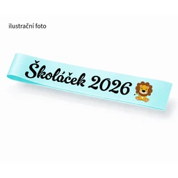 Šerpa tyrkysová pro ŠKOLÁKY s lvíčkem