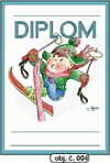 Diplom A5 - Lyžař  (obj.č. 004)