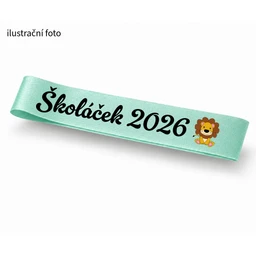 Šerpa světle zelená pro ŠKOLÁKY s lvíčkem