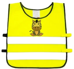 Reflexní vesta ZEBRA pro děti (42x45 cm) velikost XXS - oboustranný potisk (zebra vpředu i vzadu)