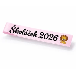 Šerpa světle růžová pro ŠKOLÁKY s lvíčkem