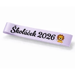 Šerpa světle fialková pro ŠKOLÁKY s lvíčkem