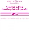 Sada kartiček M14 - násobení a dělení desetiných čísel