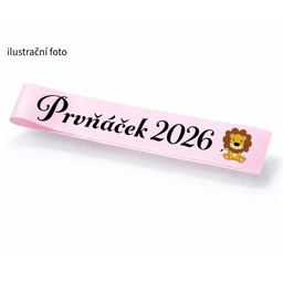 Šerpa světle růžová pro PRVŇÁKY s lvíčkem